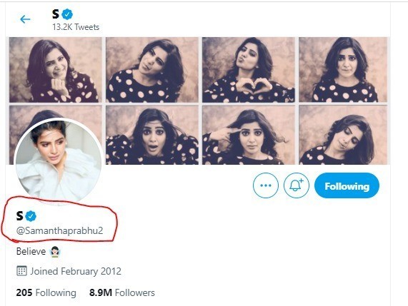సమంత పేరు నుండి అక్కినేని ఆవిరైంది!