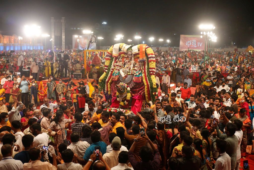 Mushika VahanaSeva at KotiDeepotsavam 2021 day 6