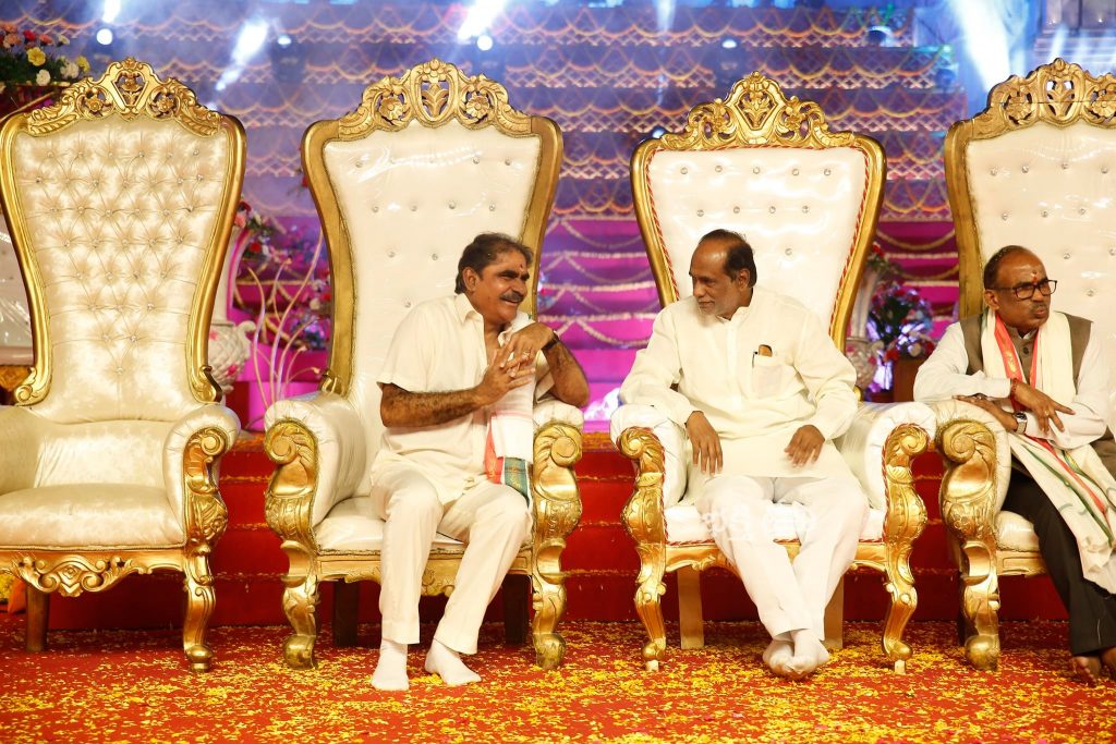 NTV Narendra Chowdary Tummala with BJP OBC Morcha Laxman and Justice Narasimha Reddy