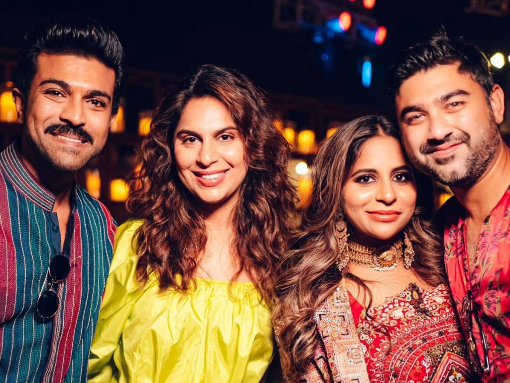 Ram Charan And Upasana Pose With The Newly Wed Anushpala And Armaan Ebrahim
