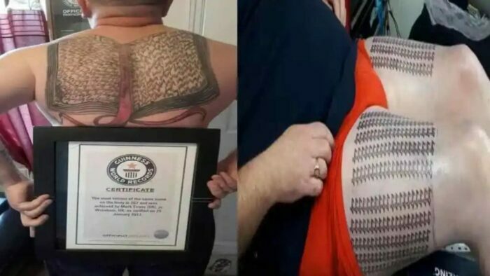 Guinness World Records Father Who Got 667 Tattoos Out Of Love For His Younger Daughter