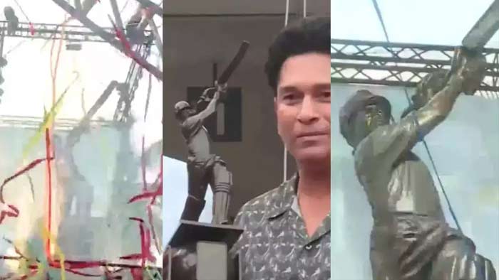 Sachin Tendulkars Grand Statue Unveiled At Wankhede Stadium Ahead Of India Vs Sri Lanka World Cup Fixture
