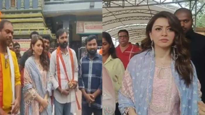 Hansika Actress Hansika Visited Goddess Indrakiladri