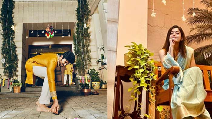 Is Rashmika Mandanna Celebrate Diwali At Vijay Devarakonda House Photos Goes Viral