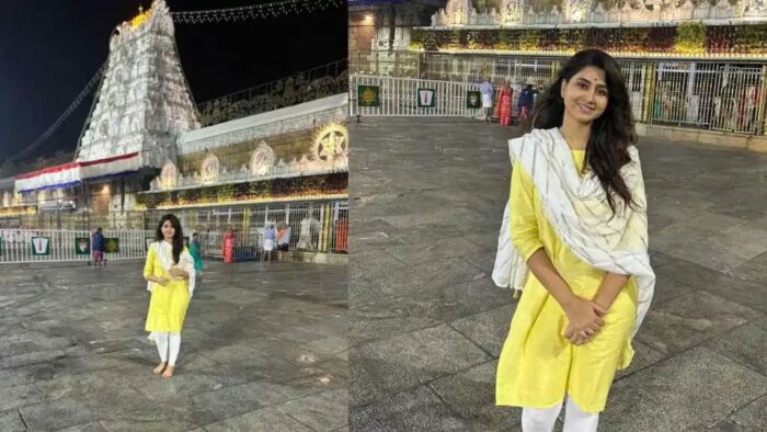 Varshini Sounderajan Anchor Varshini Visited Tirumala Srivara Photos Viral