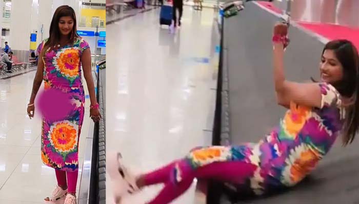 Fine Her In Lakhs Womans Video On Airport Baggage Carousel Makes Internet Angry