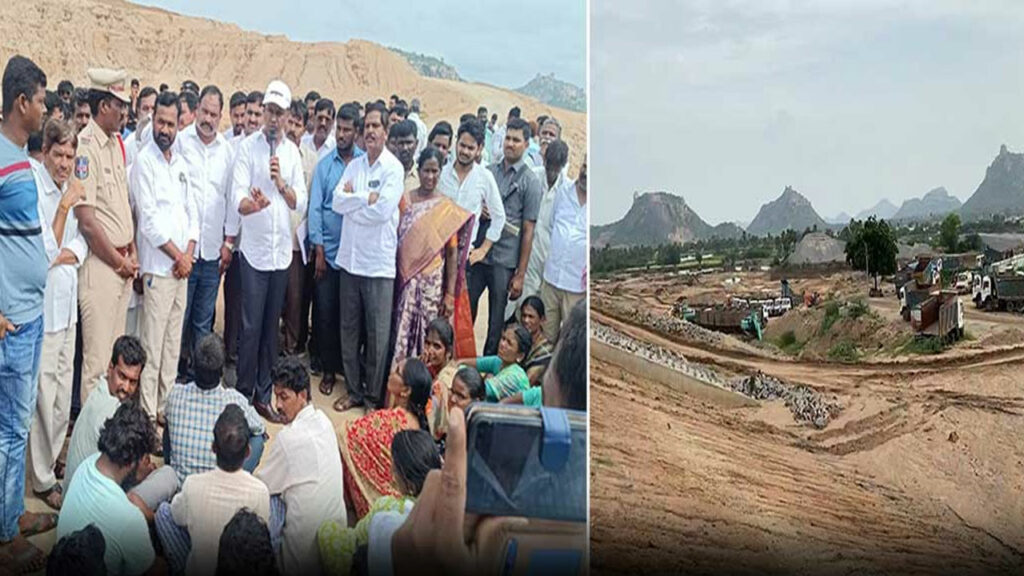 Komati Reddy Rajagopal Reddy Spoke With Land Dwellers At Charlagudem Project