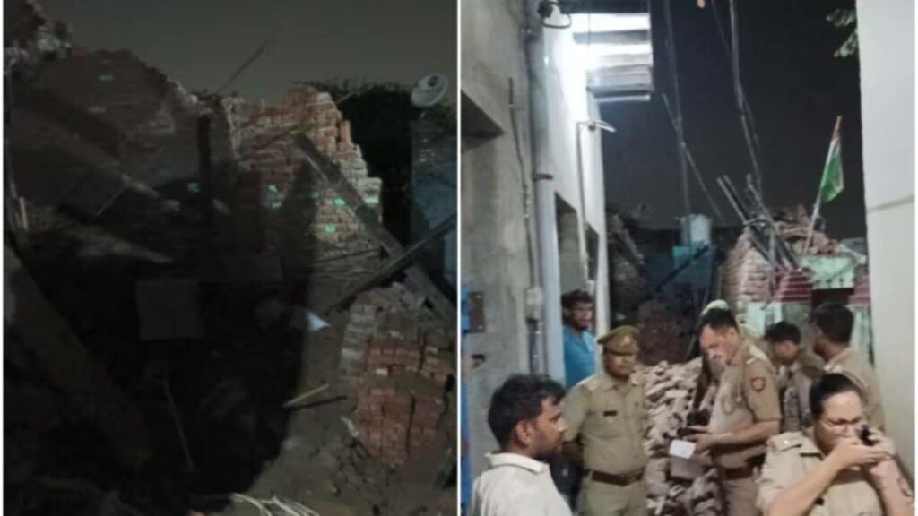 Tragic Accident In Greater Noida 8 Children Buried Under Collapsed House 3 Dead