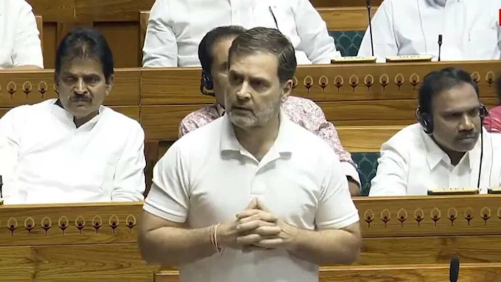 Rahul Gandhi Mic Muted As He Raised Neet Issue In Parliament Alleges Congress