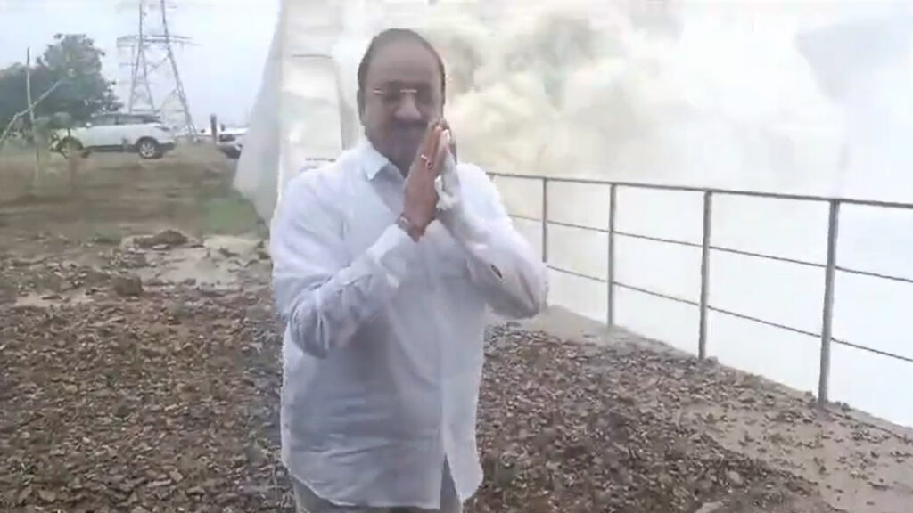 Godavari Water From Sitarama Project Pump House 2 Was Released Downstream Of Mantri Tummala