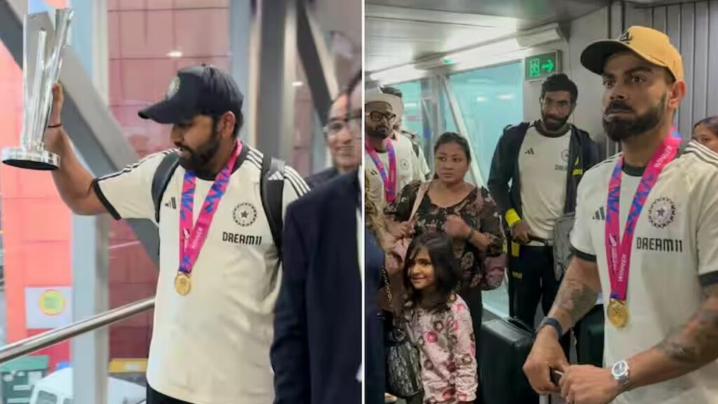 Indian Cricket Team Arrives At Delhi Airport After Winning T20 World Cup 2024 Trophy