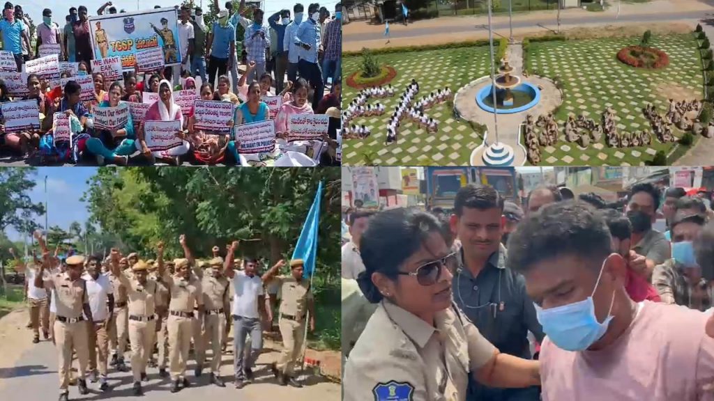 Tensions Rise At Telangana As Constables Families Protest