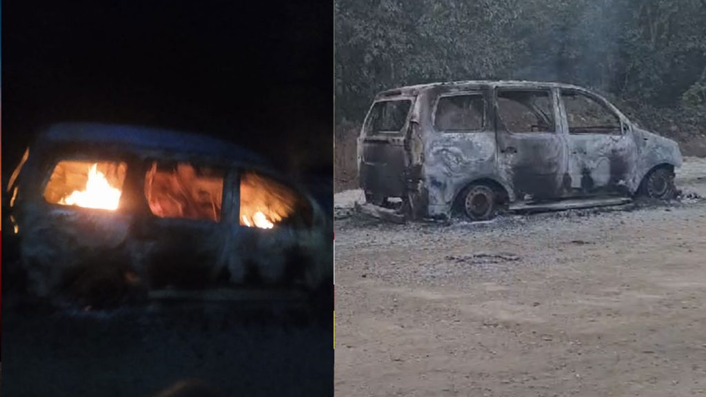 Maoists Set Fire To Vehicle In Alluri Sitarama Raju District Tension In Chinturu Agency