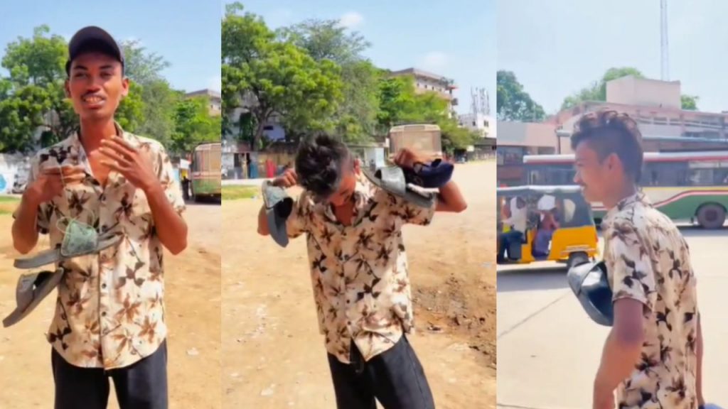 Youth Roming Tandoori Bus Stand With Sandals Garland After Rcb Wins Ipl 2025