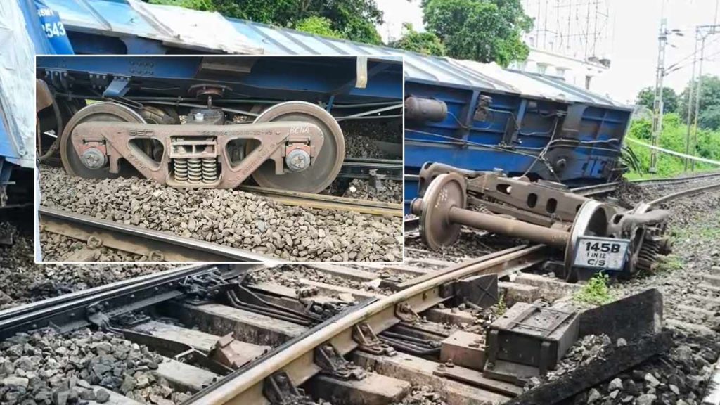 Goods Train Derails At Santakala Bridge Near Vizianagaram Railway Station