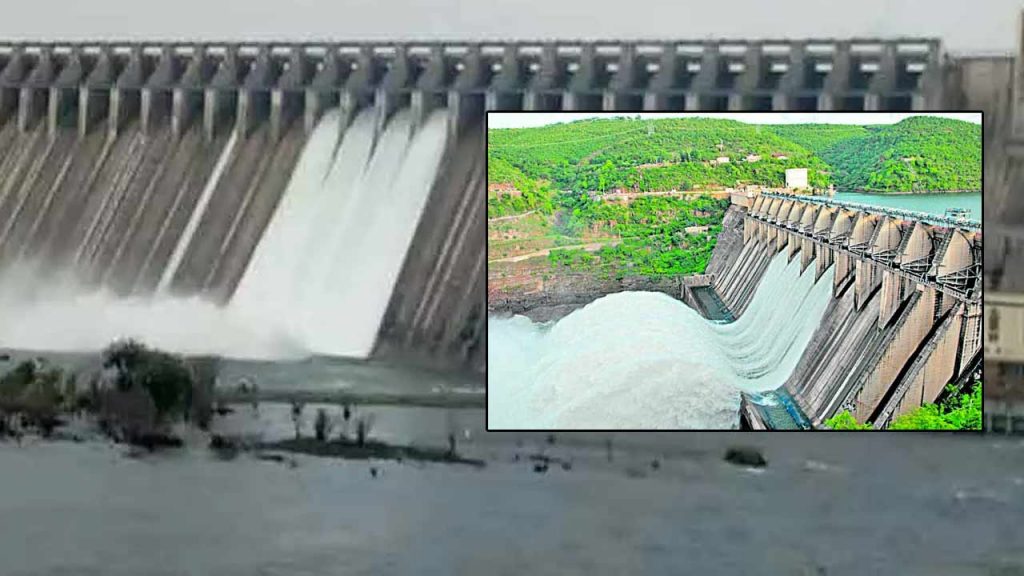 Heavy Inflow Srisailam Project 4 Gates Nagajuna Sagar 4 Gates Opened