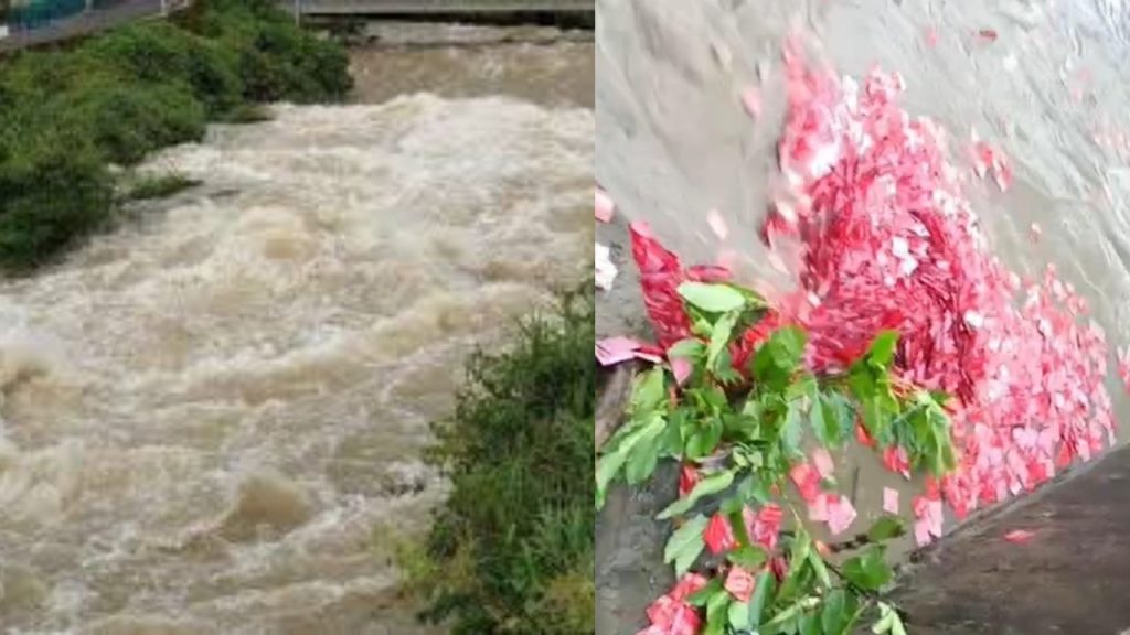 Thousands Of Condom Packets Washed Away In Floods In Mancherial Telangana