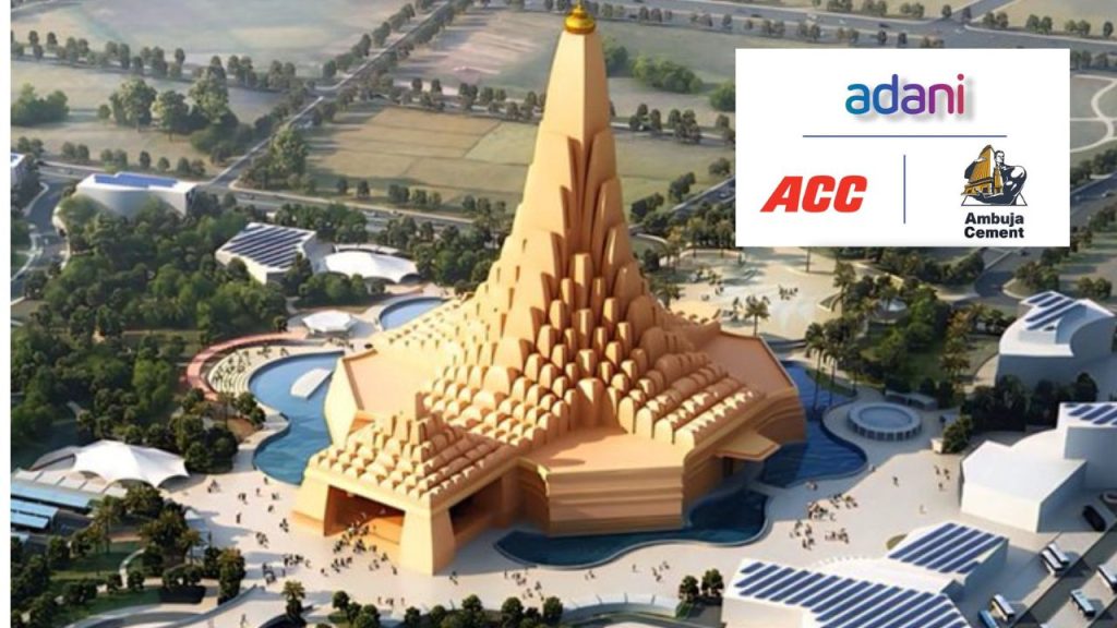 Adani Cement Sets World Record Temple Foundation Completed In 54 Hours
