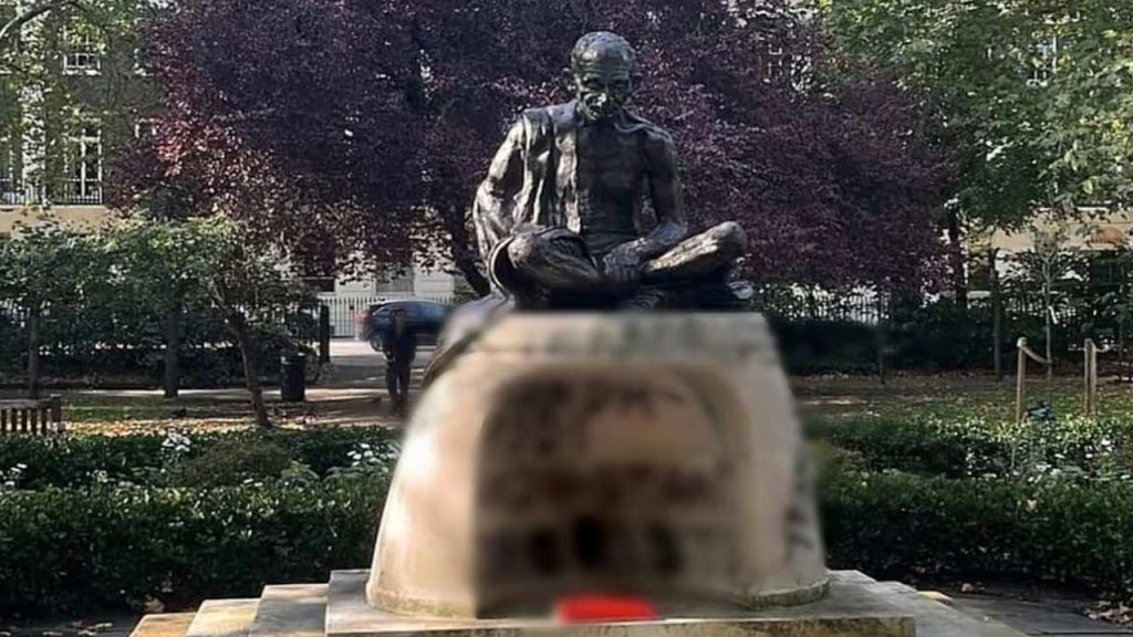 Mahatma Gandhi Statue Vandalised London India Response
