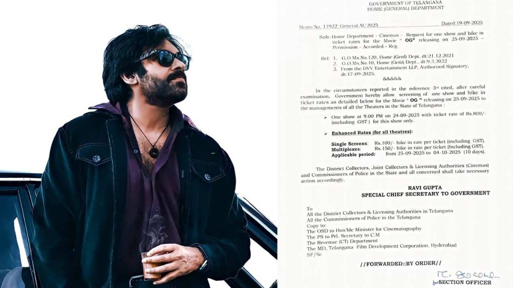 Og Premieres In Telangana Govt Approves %e2%82%b9800 Ticket Price Hike