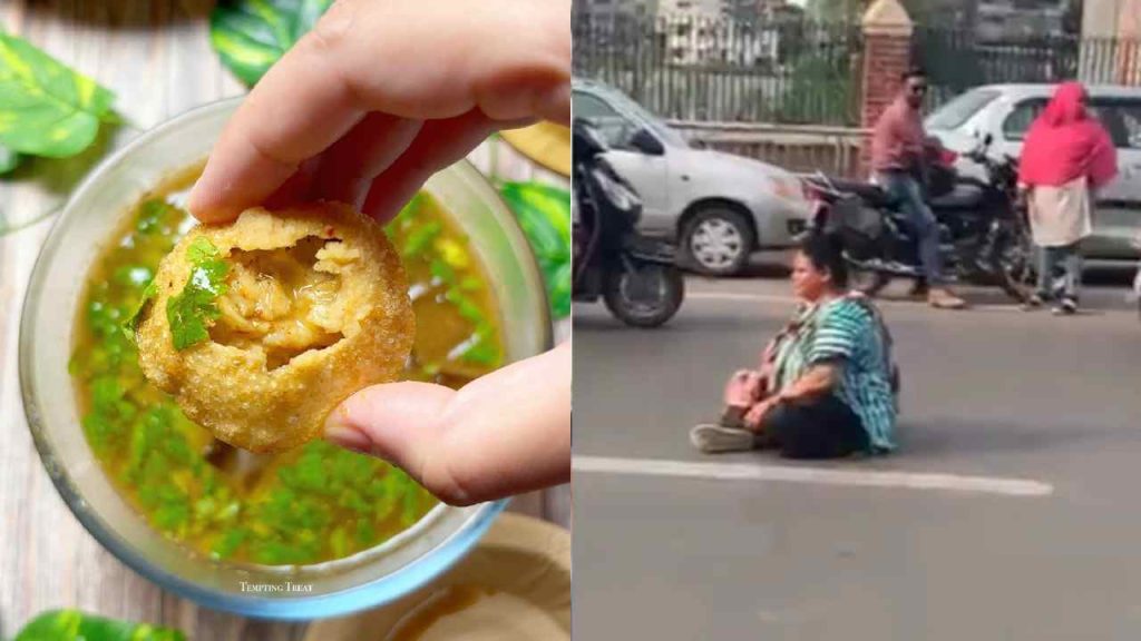 Gujarat Woman Blocks Road Golgappa Fight Vadodara