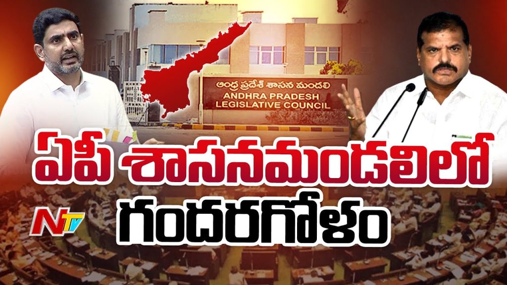 Ap Legislative Council Chaos Uproar In Andhra Pradesh Council Session