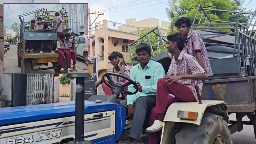 Government School Students Turned Laborers In Jagtial