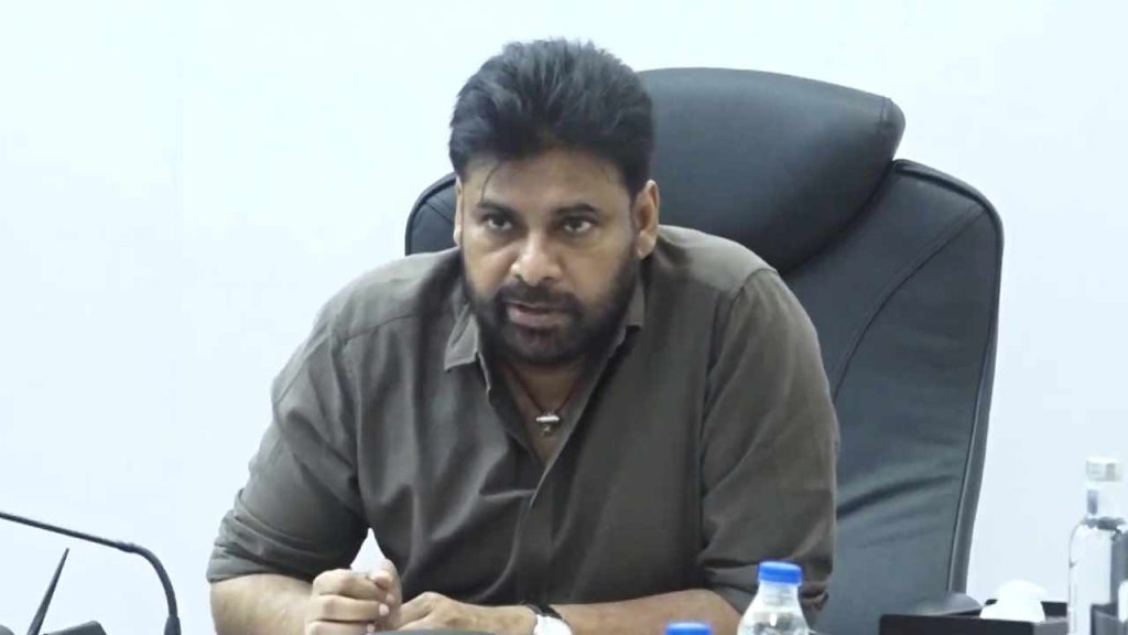 Deputy Cm Pawan Kalyan Video Conference With Kakinada District Collector And Officers On Cyclone Montha