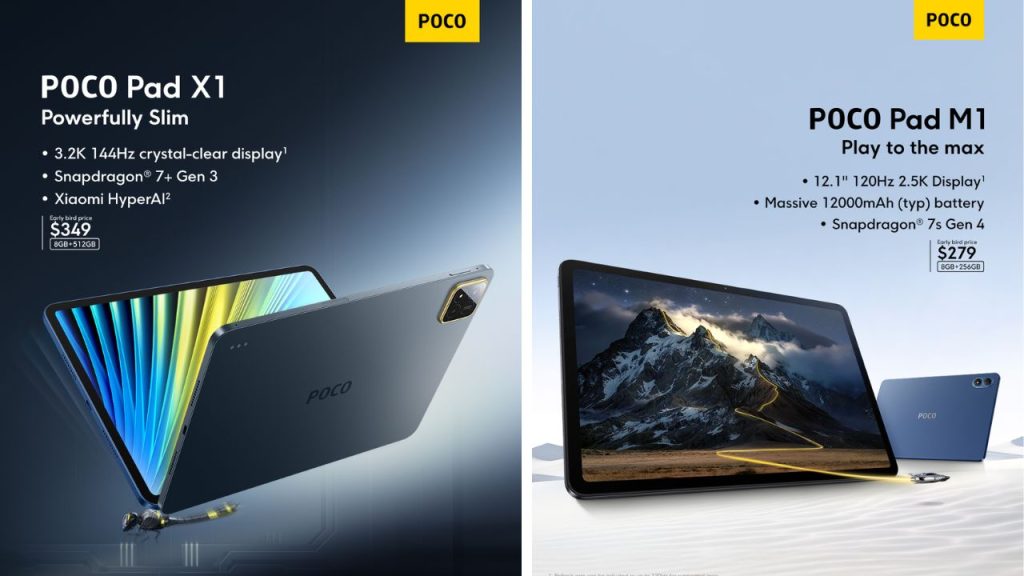 Poco Pad X1 And Poco Pad M1 Launched Globally Price Specifications Features Are