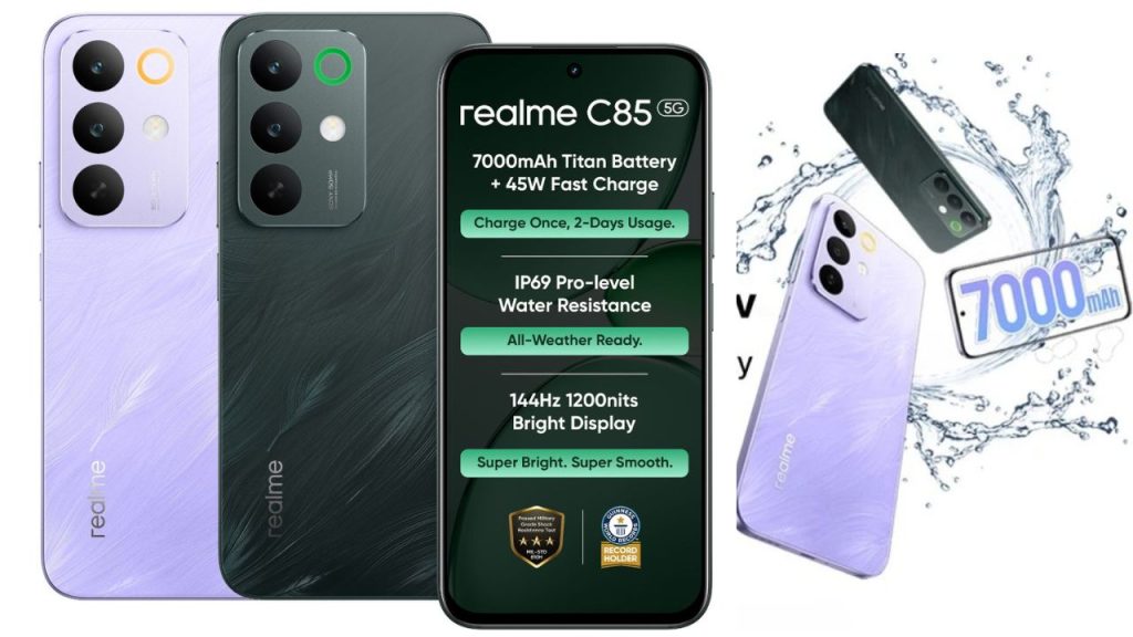 Realme C85 5g Launched In India With 7000mah Battery Ip69 Rating And 400 Ultra Speaker