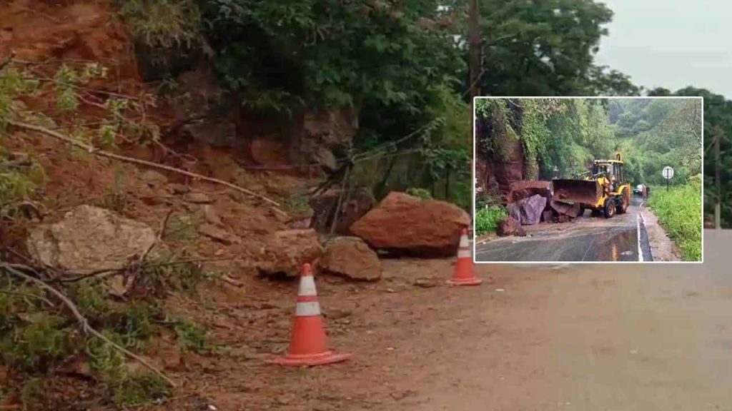 Landslides Are Breaking Out On The Srisailam Hyderabad Ghat Road