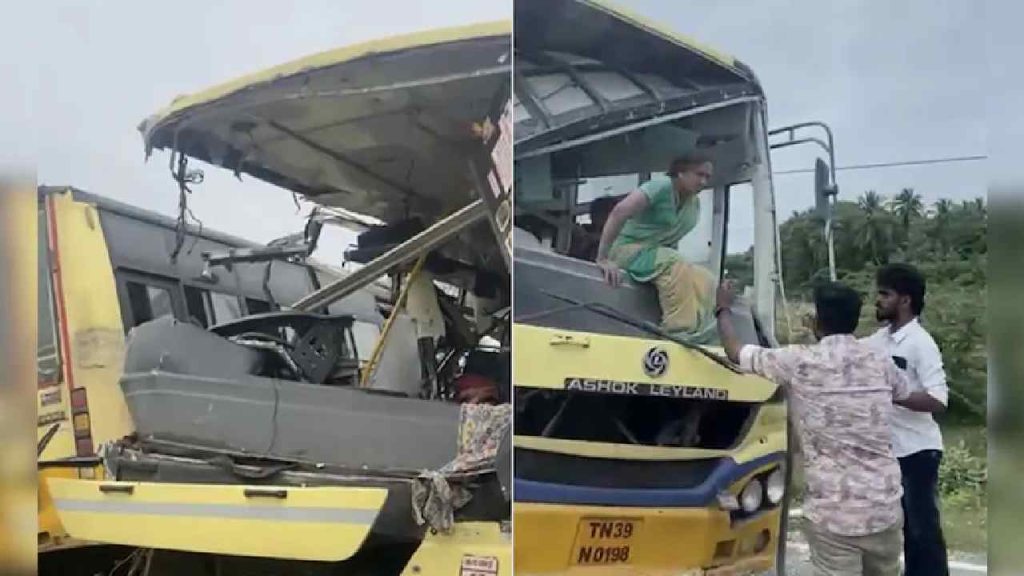 11 Dead 40 Injured In Head On Collision Between Two Buses In Tamil Nadu