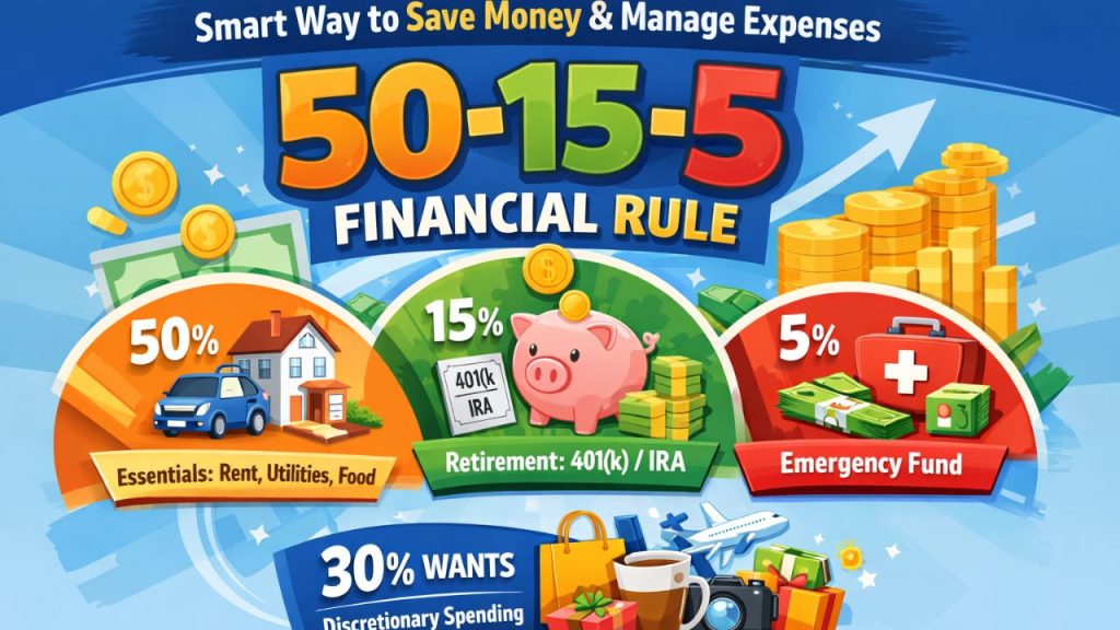 Smart Way To Save Money And Manage Expenses And Financial Planning Is 50 15 5 Financial Rule