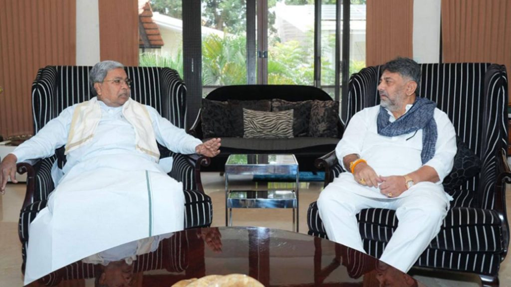 Karnataka Cm Siddaramaiah And Dy Cm Dk Shivakumar Breakfast Meeting In Bengaluru 2