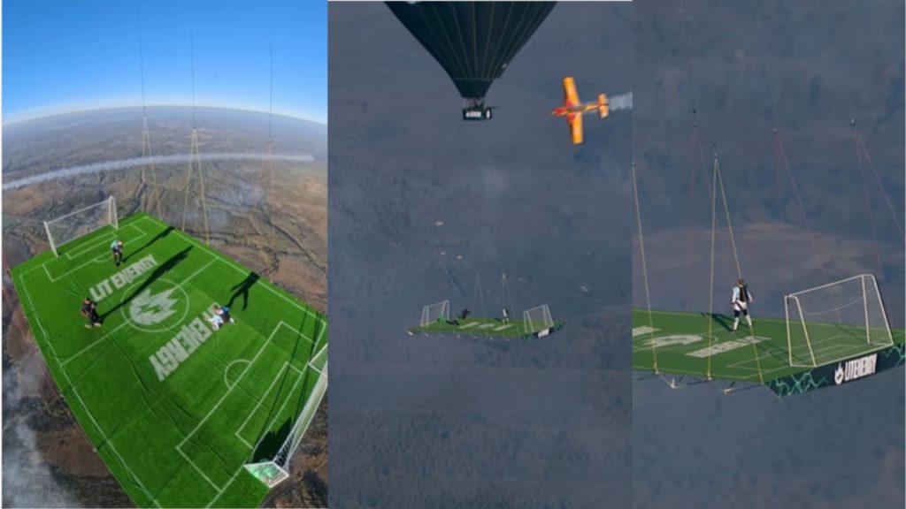 Football Match Played At 5900 Feet In Air Viral Hot Air Balloon Stunt Shocks The World