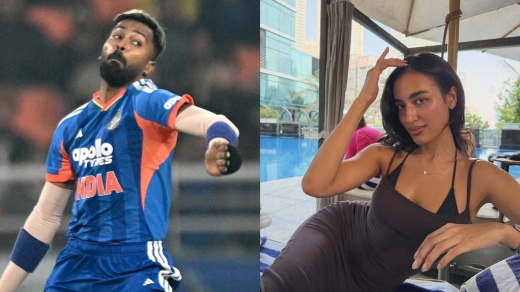 Hardik Pandya T20i Record 1000 Runs 100 Wickets Girlfriend Mahika Sharma Reaction
