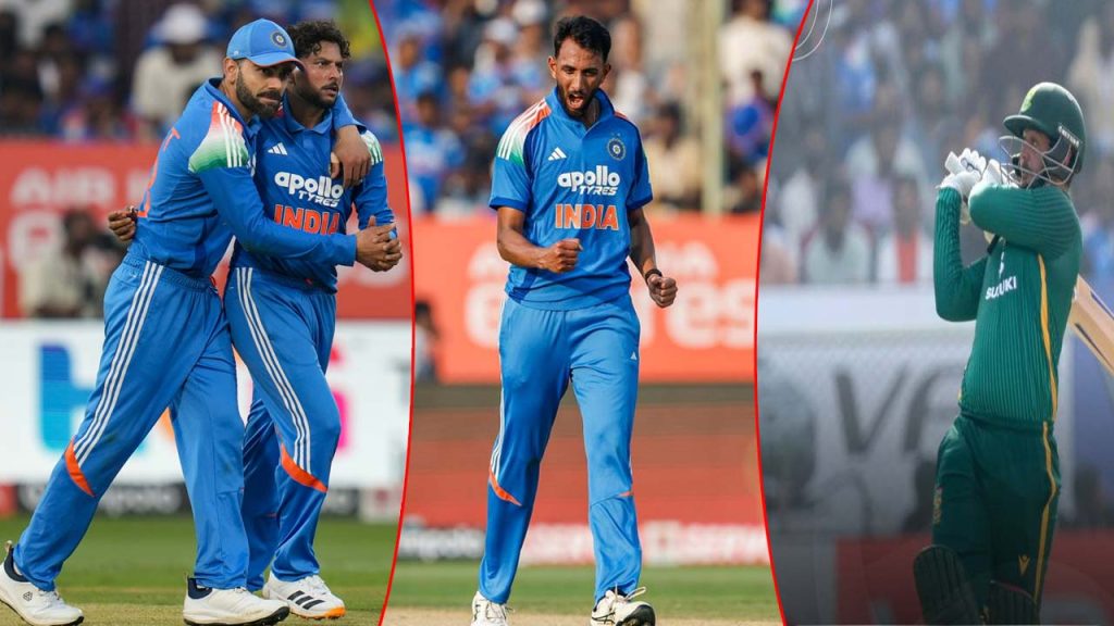 South Africa All Out For 270 Kuldeep And Prasidh Shine With Four Wickets Each