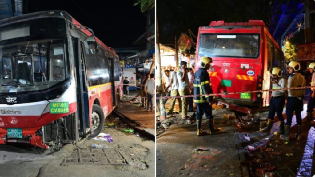 Mumbai Road Accident 4 Killed 10 Injured As Best Bus Loses Control In Bhandup
