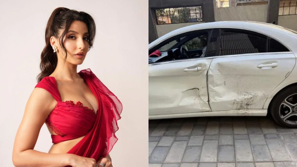 Nora Fatehi Car Accident Mumbai Sunburn 2025