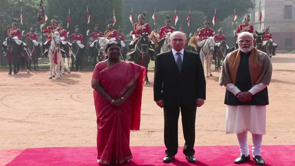 Putin Receives Grand Welcome At Rashtrapati Bhavan