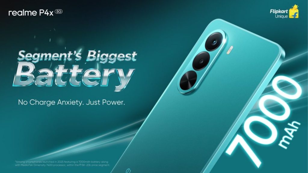 Realme P4x 5g Launched In India With 7000mah Battery 144hz Display Dimensity 7400 Ultra 50mp Camera