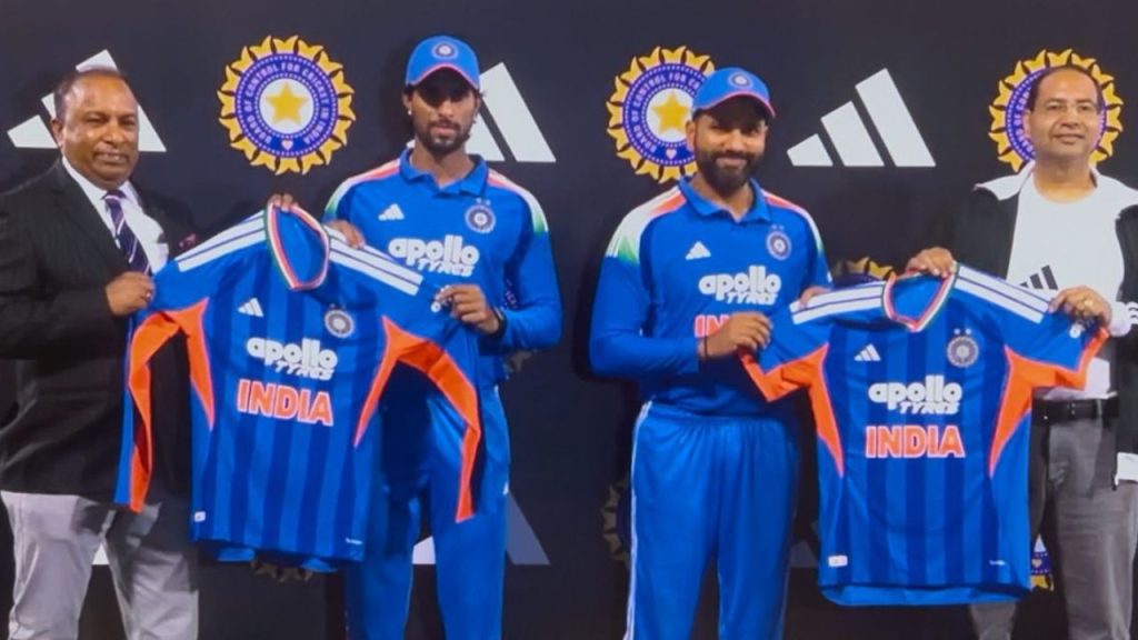 Team India Unveils New Jersey For T20 World Cup 2026 Rohit Sharma And Tilak Varma Launch