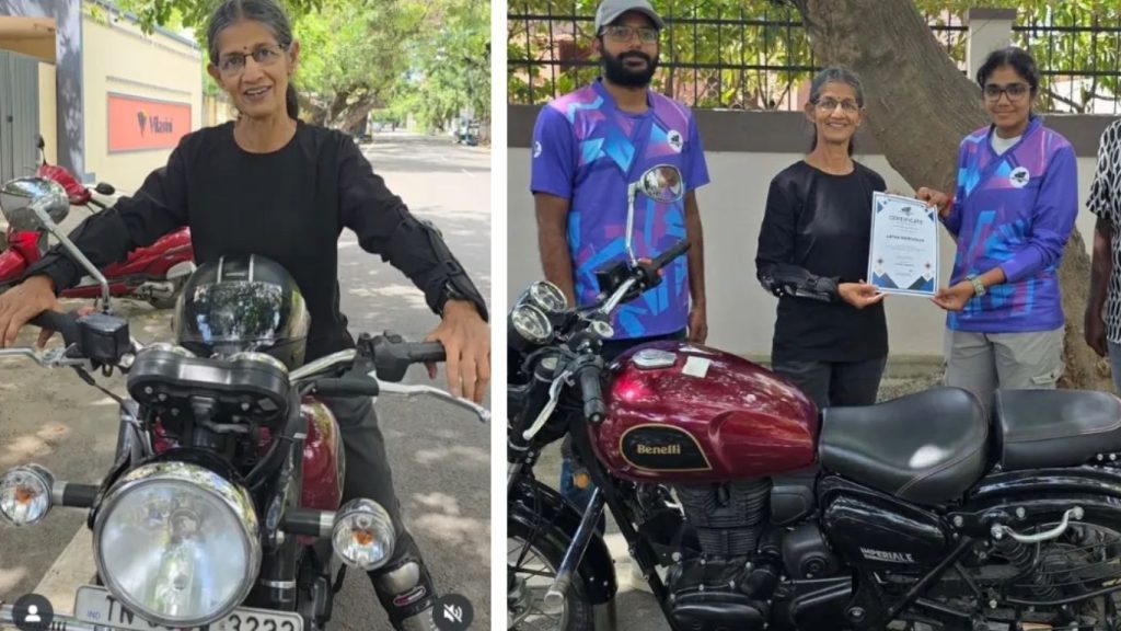 60 Year Old Woman Masters Bullet Bike In Just Two Days Inspiring Story Of Latha Srinivasan