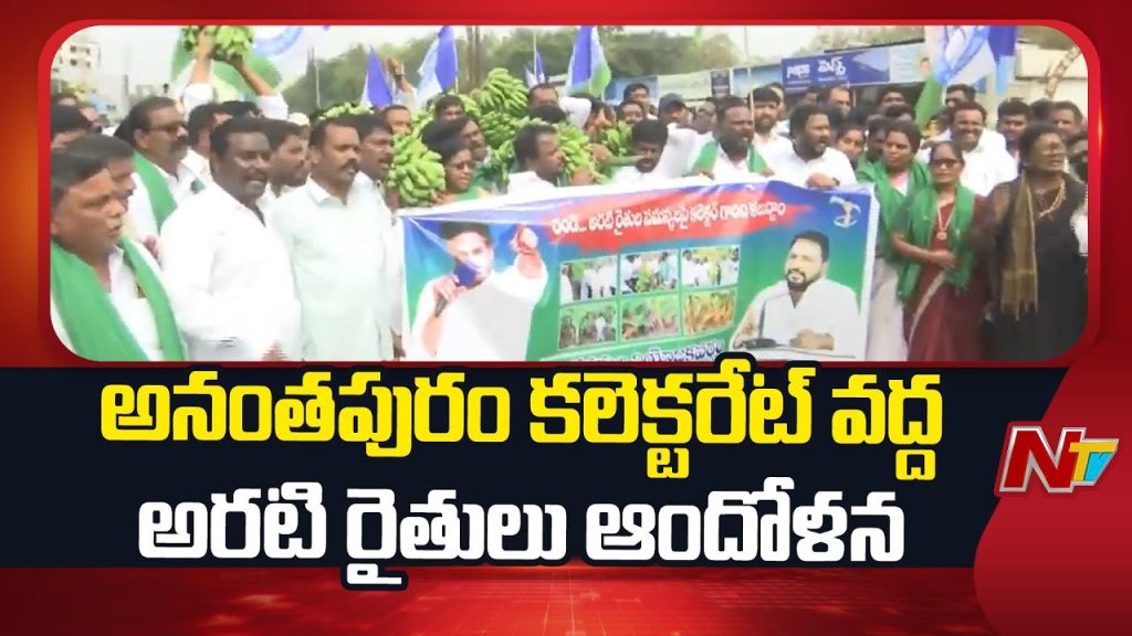 Ycp Extends Support To Singanamala Banana Farmers Protest In Anantapur