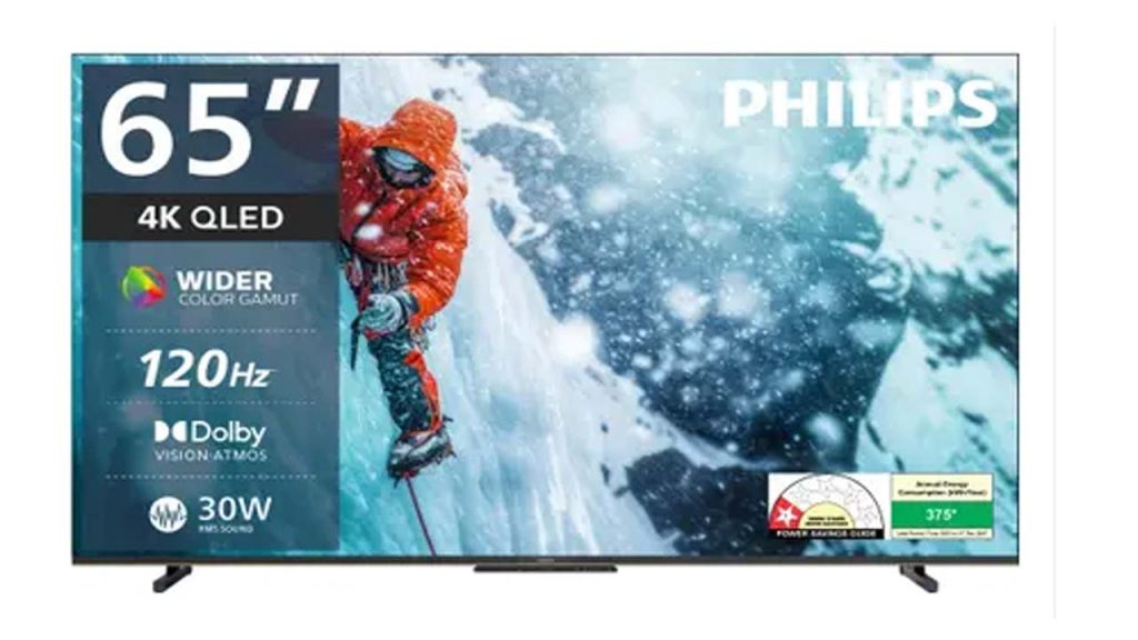 Philips 65 Inch Qled 4k Smart Tv Offer 30w Dolby Atmos 120hz 32gb Storage At Rs 42499