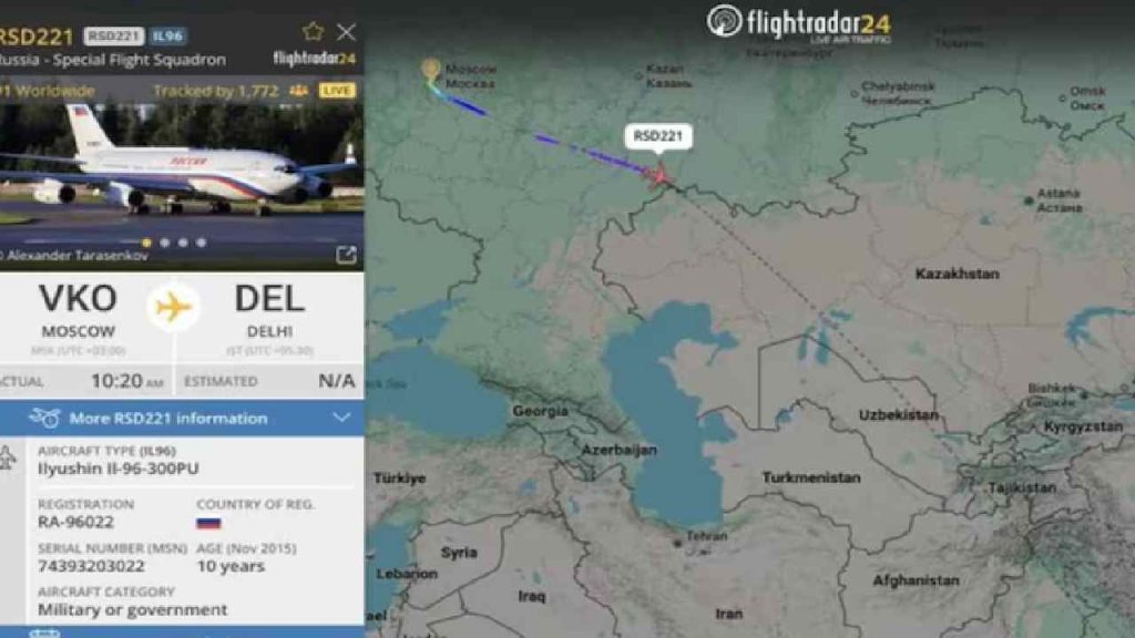 Putins Plane Becomes Worlds Most Tracked Flight During India Visit