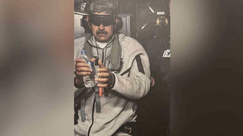 Trump Releases First Picture Of Nicolas Maduro On Board Us Warship After Capture