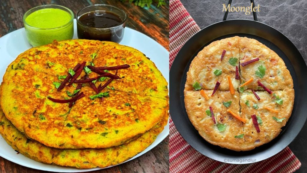 Moonglet Recipe High Protein Healthy Breakfast With Green Chutney
