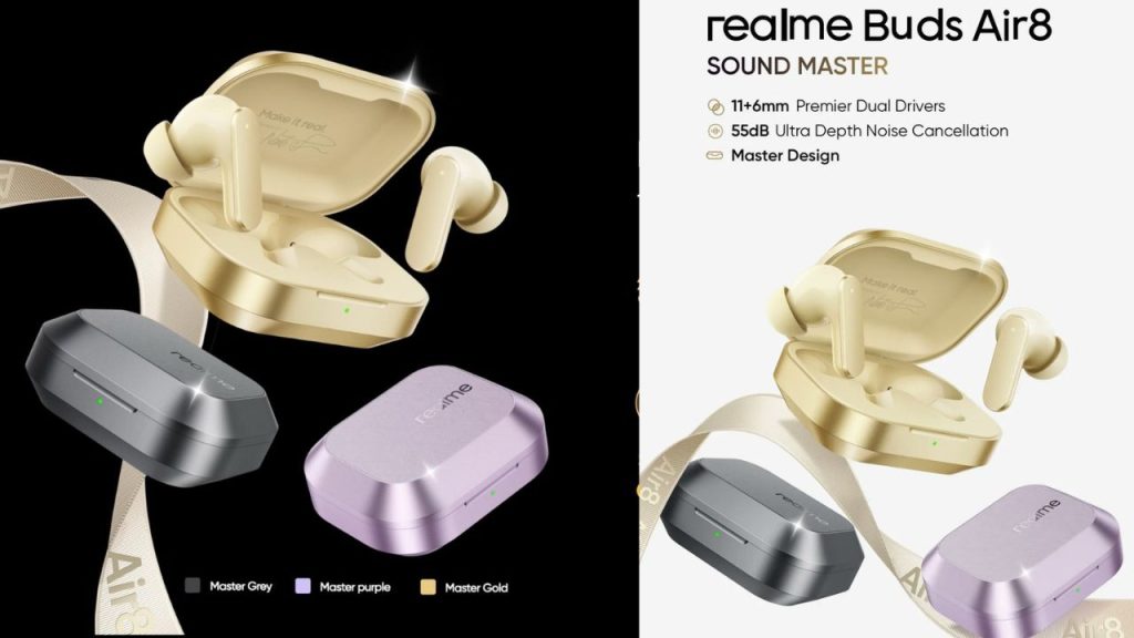 Realme Buds Air 8 Launched In India With 55db Anc Dual Drivers And Ai Translation Features