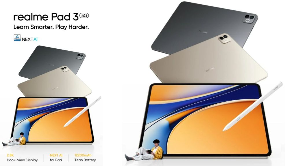 Realme Pad 3 Launched In India With 2 8k Display Dimensity 7300 Max And 12200mah Battery